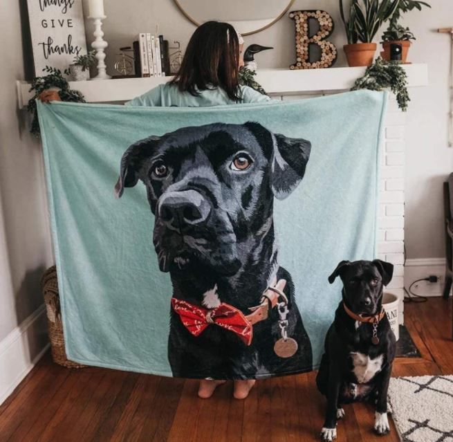 Fotodecke mit eigenem Hund