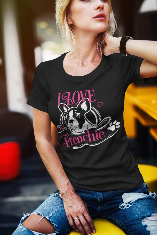Französische Bulldogge 4 T-Shirt Mockup